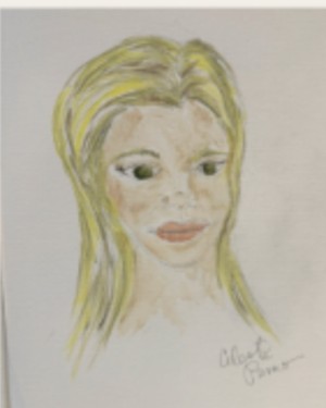 Painted portrait, lot no. 005