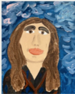 Painted portrait, lot no. 006